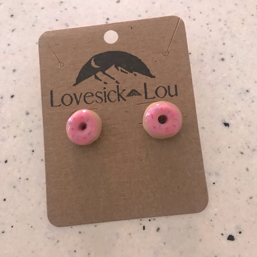 Adorable Handmade Polymer Donut Earrings - Picture 6 of 8